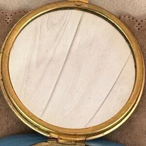 Vintage | Bags | Vintage Art Deco Blue Bakelite Powder Compact With A ...